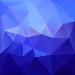 Polygonal mosaic abstract geometry background landscape in blue