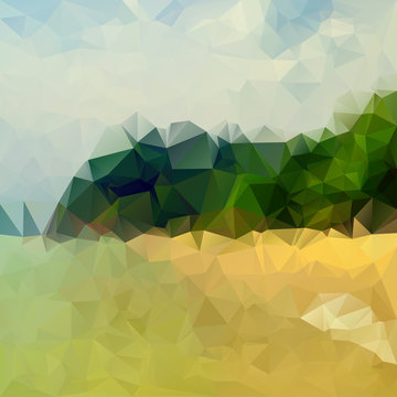 Polygonal mosaic abstract geometry background landscape.