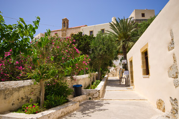 Fototapeta na wymiar Chrisoskalitissa Monastery on Crete island, Greece