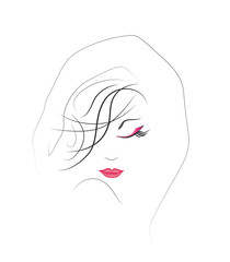 silhouette of a woman with beautiful make-up