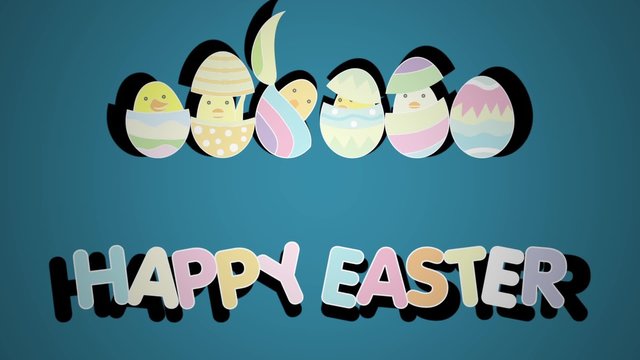Happy Easter cartoon animation.