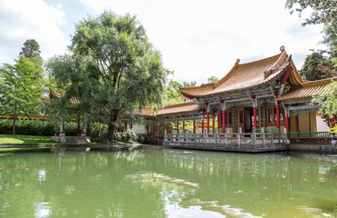 Fototapeta premium Traditional Japanese Garden, Zurich. August 2015