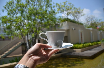 drink coffee and relaxation