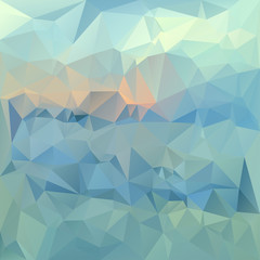 Polygonal mosaic abstract geometry background landscape in blue,