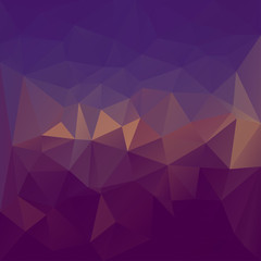 Polygonal mosaic background in violet and orange colors.