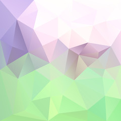 Polygonal mosaic background in green and pink colors