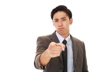 怒るビジネスマン