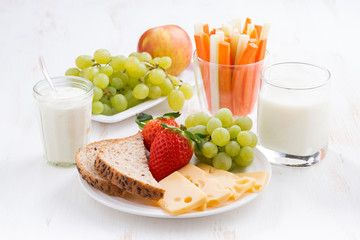 healthy and nutritious breakfast with fruits and vegetables 
