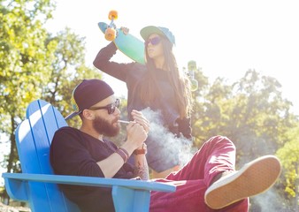 Obraz premium Smoking in public places