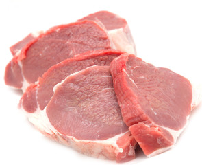 Fresh beef on white background