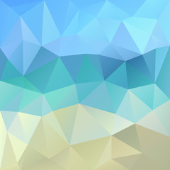 Polygonal mosaic abstract geometry background landckape in blue