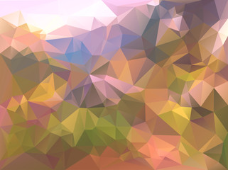 Polygonal mosaic abstract geometry background landscape in red,