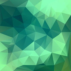 Fototapeta na wymiar Polygonal mosaic background in green and blue colors.