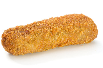meat croquettes on white background isolated