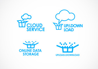 Obraz premium Cloud Logo, Services