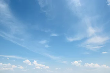 Foto op Plexiglas white cloud on blue sky © Serghei V