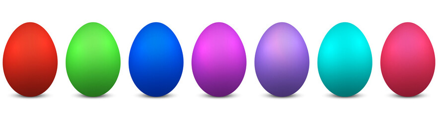 Set of colored Easter eggs 4 | RGB