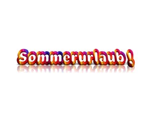 Sommerurlaub 3d wort