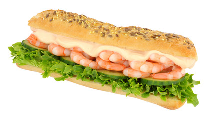Prawn And Salad Sandwich Sub Roll