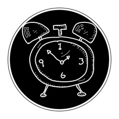 Simple doodle of an alarm clock