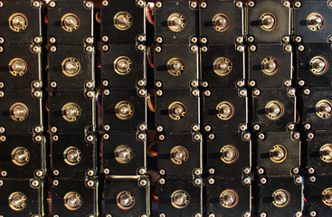 Many stepper motors as background