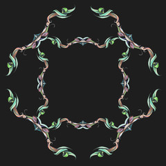 decorative elements in vintage style for decoration layout, fram