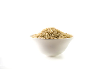 Rice in the white cup