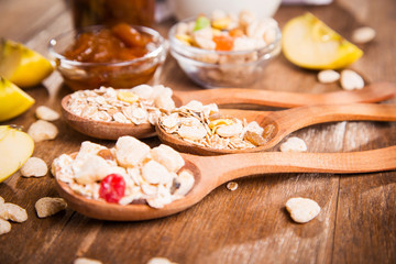 muesli with confiture