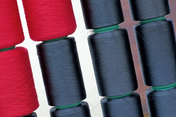 colorful raw silk thread