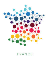dotted texture France vector background 