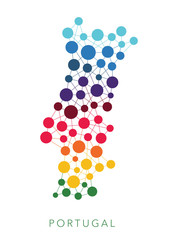 dotted texture Portugal vector background 