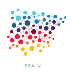dotted texture Spain vector background 