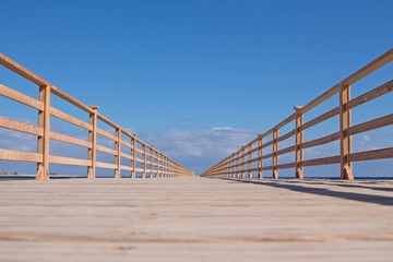 Wooden bridge to infinity