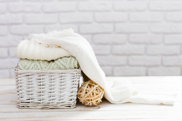 Knitted wool clothes