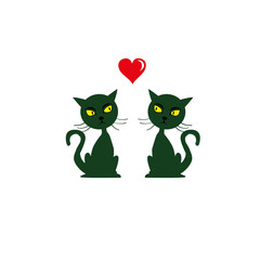 cats in love