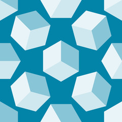 Seamless pattern vector 3d cube, abstract illustration