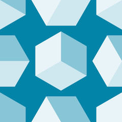 Seamless pattern vector 3d cube, abstract illustration