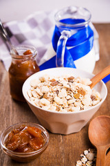 muesli with confiture