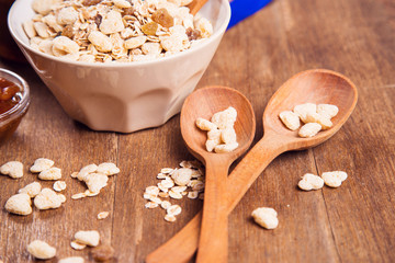 muesli with confiture