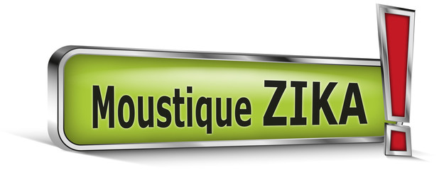 Moustique ZIKA sur panneau vert