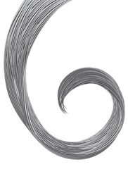 shiny lock of hair on a white background vector illustration