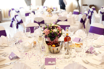 Decorative wedding table