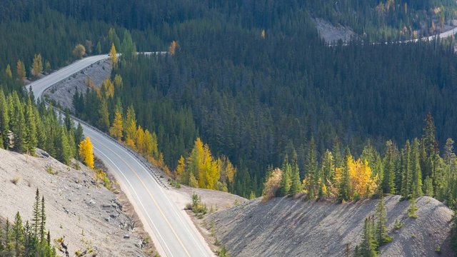 Icefields parway view from high point