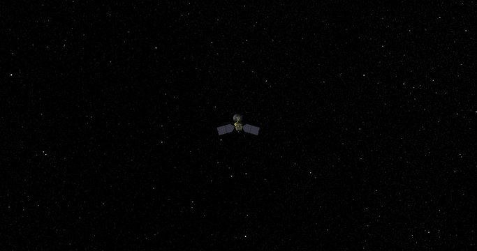 Flyby of Magellan spacecraft as it travels through empty space. Data: NASA/JPL. 