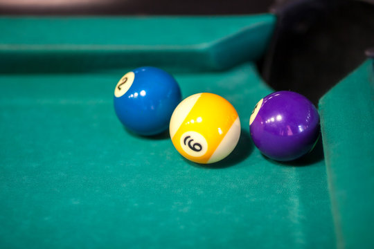 billiard balls on pool table, pool game