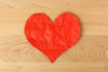 crumpled paper heart