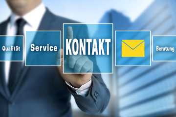 Contact (in german language Kontakt) touchscreen is operated by