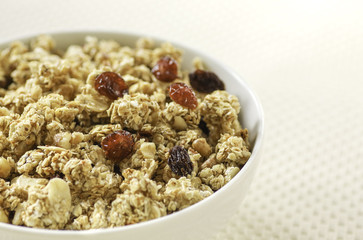 Granola with dried fruits and nuts