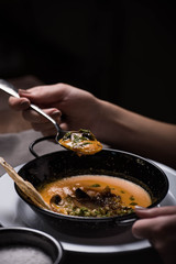 Mushrooms cream soup