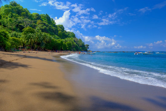 Cano Island, Osa Peninsular, Costa Rica. An unspoiled beach on a protected island in a national park